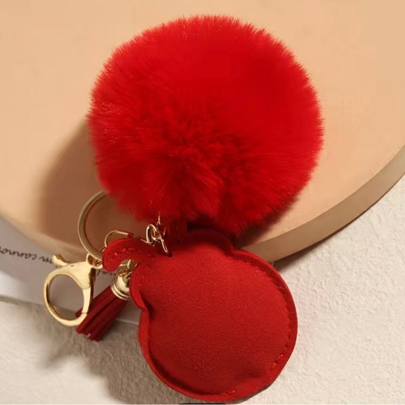 Red rhinestone Lady bug keychain - Picture 2 of 2